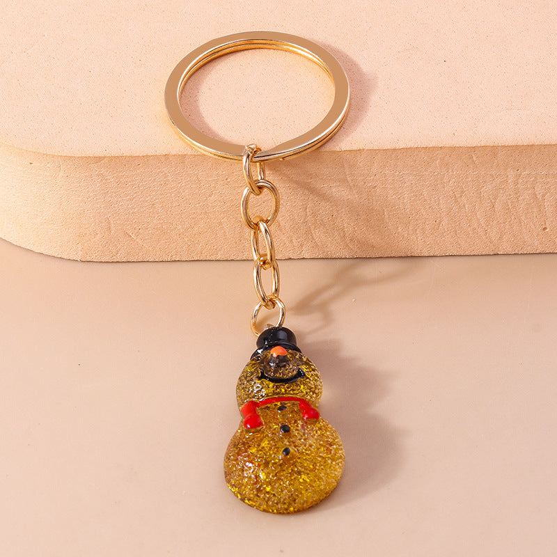 Wholesale Christmas Series Christmas Stockings Elk Snowman Gloves Resin Keychain